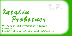 katalin probstner business card